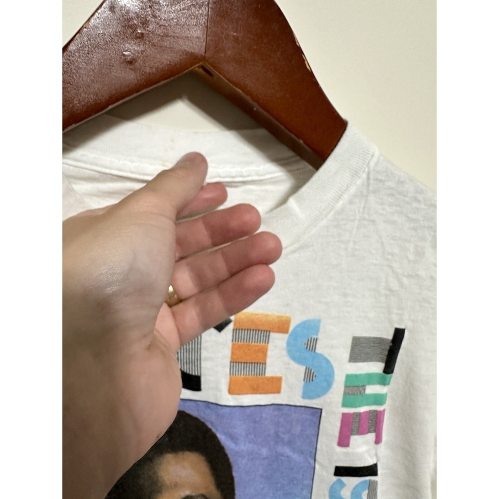 Vintage Eddie Murphy Pieces Comedy Tour Shirt White 1986 M 80s - Picture 3 of 7